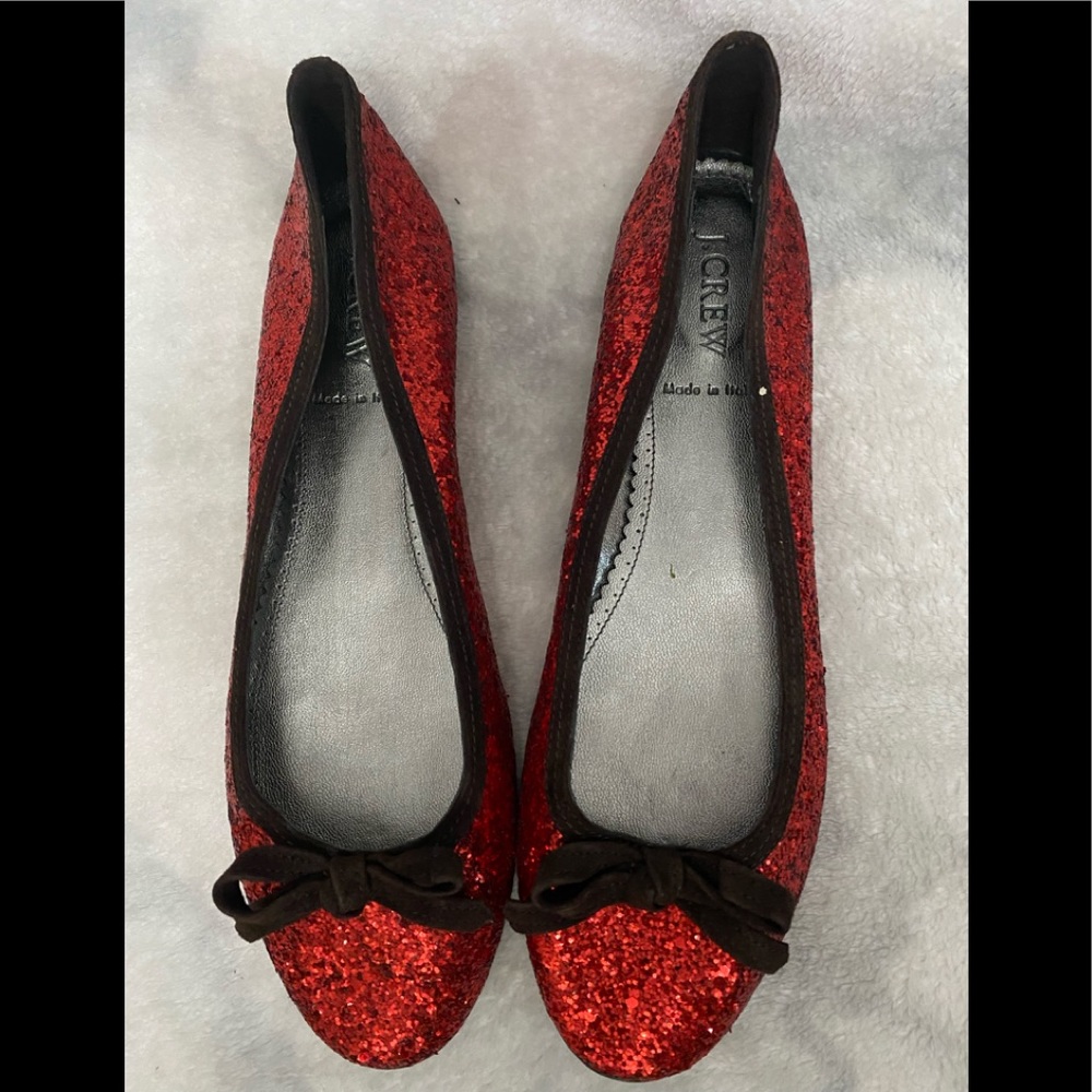 NWOT J Crew Glitter Flats